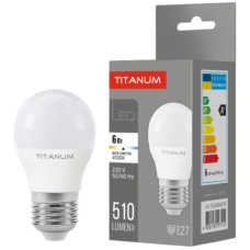 лампочка світлодіодна (LED-лампа) Titanum G45 6W E27 4100K 220V  TLG4506274
