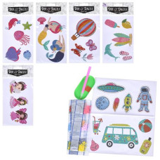 набір д/творчості алмазна мозаїка, фігурки-наліпки, в кул. 22,5х11х0,5см.  FG24062202B  (420)