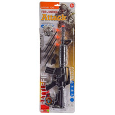 автомат, 3 снаряди на присосці, свисток, на планш. 58х16см.  А329  (90/180)