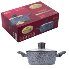 каструля Oscar Master алюмінієва зі скляною кришкою d-20см. 2,2л.  OSR-2102-20