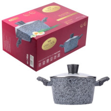 каструля Oscar Master алюмінієва глибока зі скляною кришкою d-20см. 3,7л.  OSR-2102-20/1