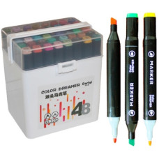 набір скетч маркерів "Color Dreamer" 48кол., чорний корпус, двостор., в пл. боксі  KL225-48  (20)