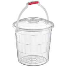відро прозоре 15л. з кришкою  2113 94