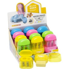 чинка Daimarse з контейнером подвійна + гумка  DMS-157/111945  (12/576)