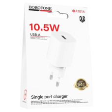 зарядний пристрій Borofone Pudding на 1 USB 10,5W  BA101A