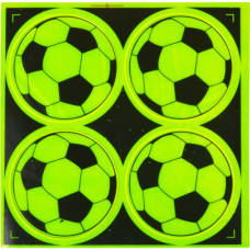 наліпки світловідбивні "М`яч" 7см. 4шт. на бліст. 14,5х14,5см.  128/90307  (2000)