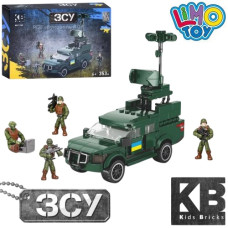 конструктор військовий, машина РЕБ "Буковель-AD, фігурки, 353 дет. в кор. 25х16х5см.  КВ 1159  (36)