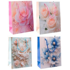 пакет подар. паперовий 31х40х12см. "Квіти"  4300-L  (12/360)