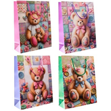 пакет подар. паперовий 31х40х12см. "Ведмедик"  10419-L  (12/360)