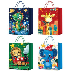 пакет подар. паперовий 31х40х12см. "Тваринки"  4140-L  (12/360)