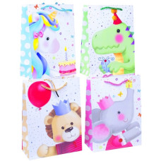 пакет подар. паперовий 31х40х12см. "Тваринки"  10032-L  (12/360)