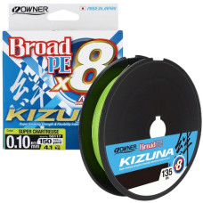 шнур Owner Kizuna Broad PEx8 135м. 0,10мм. 4,1кг. Chartreuse  56117-010