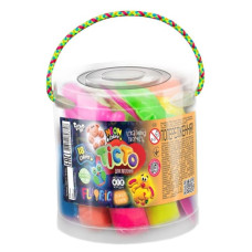 набір д/творч. Danko toys "Тісто для ліплення Fluoric" в тубі 18кол.  TMD-FL-18-01  (8)