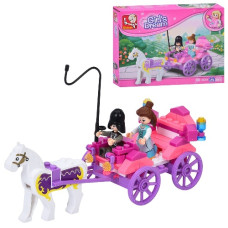 конструктор Sluban карета, принцеса, 99 дет. в кор. 19х14х4,5см.  М 38 В 0239  (72)