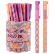 ручка YES "Tenderness" кульк. масл. синя 0,7мм.  412182  (24/144/1152)