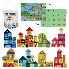 дерев`яна іграшка пазли 110 деталей у відрі 20х20х18см.  С15058  (18)