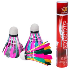 воланчик пір'яний кольоровий 12шт. в колбі 39х6,5см.  MS 0155  (12/600)