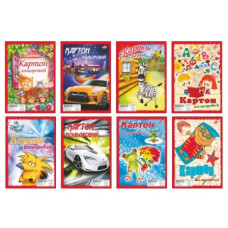 картон кольоровий Бріск УВ-7  А4 8арк. на скріпці  (40/160)