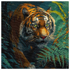 картина за номер. Ідейка 40х40см. "Повелитель джунглів"  КНО6506
