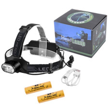 ліхтарик налобний Police на 2 акум. 18650, signal light, зар. ЗП Type-C  2128-2T6