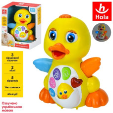 качка 17см. муз.. звук, пісні, вірші, їздить, танцює, світло, на бат. в кор. 16х20х12см. 808 UA (12)