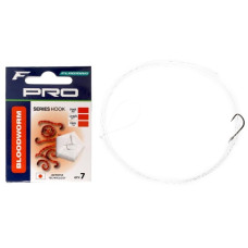 готові повідці Flagman Pro Bloodworm Hooks №16 набір 7шт.  PRBHN_16N