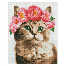 алмазна мозаїка Ідейка 40х50см. "Витончена кішечка"  АМО7664