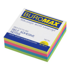 блок з клейким шаром Buromax 76х 76мм. 250арк. неон асорті  ВМ.2315-98  (6/96)