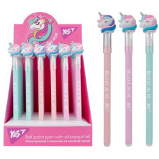 ручка YES "Unicorn dreams" кульк. масл. синя 0,7мм.  412012  (36/1296)
