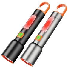 ліхтарик з Li-Ion акум., 3TG+COB, White+Red+Blue, ЗП Type-C, zoom  BL-636