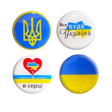 наліпки об`ємні 3D d-30мм. мікс №51 "Слава Україні"  783351  (10)