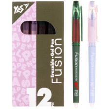 ручка YES "Fusion" гелева "пиши-витирай" синя 0,5мм.  420470  (12/144/864)