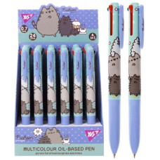ручка YES "Pusheen" кульк. чотириколірна 0,7мм.  412265  (24/576)