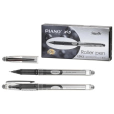 ручка Piano X-5 "Smooth" ролер чорна  (12/144/1728)