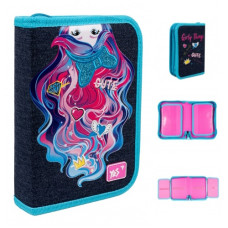 пенал YES 533588/НР-04 твердий одинарний з двома клапанами "Caramel Girl"