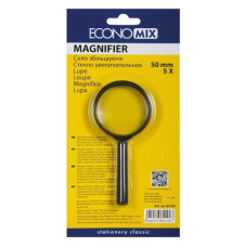 лупа Economix 50мм., 5-кратне збільшення, на бліст.  Е82102  (20/120)