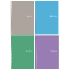 зошит на спіралі Школярик А5 80арк., пластик. обкл., білий блок, клітинка  A5-080-6806K  (80)