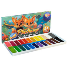 пластилін Гамма (НВ) "Rudix" 24кол./480гр. зі стеком  832404  (12)