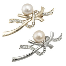 брошка металева 5,8см. зі стразами  ХХ 05591gs (006510)