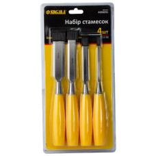 набір стамесок Сигма 4шт. (6, 12, 18, 25мм.) з пластиковими ручками  4326231