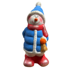 фігура гіпсова новорічна "Сніговик із дзвоником"  6006