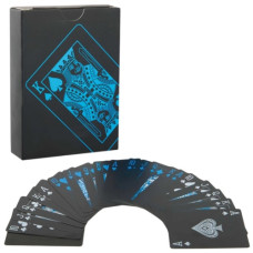 карти гральні пластикові покерні чорні 54шт.  (10/100)