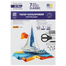 папір кольоровий Zibi Classic А4 14арк./7кол. зшитий "книжкою"  ZB.1901C  (40)