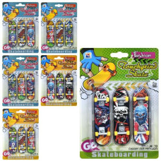 гра фінгерборд 3 міні скейти 9,7х2,6см. на бліст. 13х19х2см.  032-3  (288)