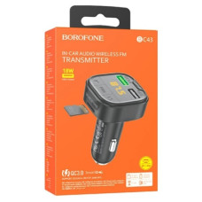 автомобільний зарядний пристрій Borofone з FM-модулятором Flash QC3.0  BC43