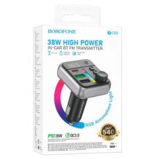 автомобільний зарядний пристрій Borofone з FM-модулятором Ascenso PD20W+QC3.0  BC50