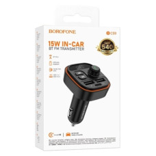 автомобільний зарядний пристрій Borofone з FM-модулятором Heroic  BC59