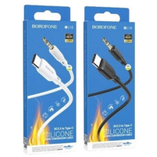 аудіокабель Borofone Type-C to 3.5mm male, silicone, 1м.  BL18