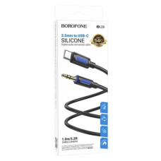 аудіокабель Borofone True sound silicone digital audio conversion cable Type-C, 1м.  BL20