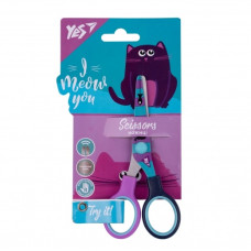 ножиці YES дитячі 13см. з принтом на лезі на бліст. "Kittycon"  480412  (12/360)